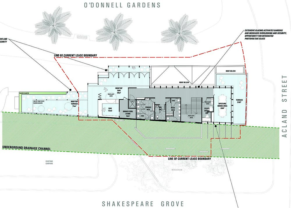 First floor plan of the draft Vineyard design