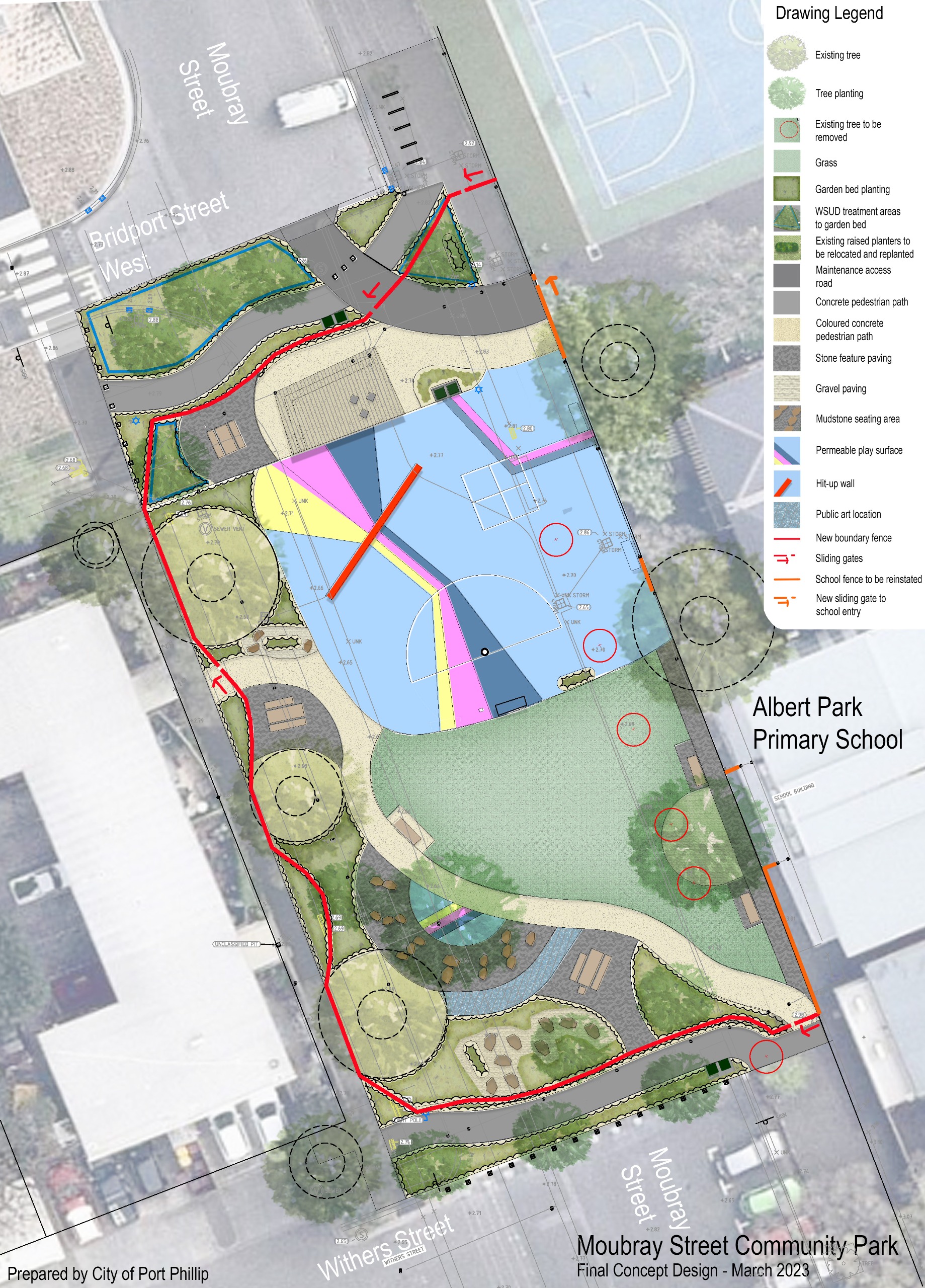 Concept Plan for Moubray Street Community Park