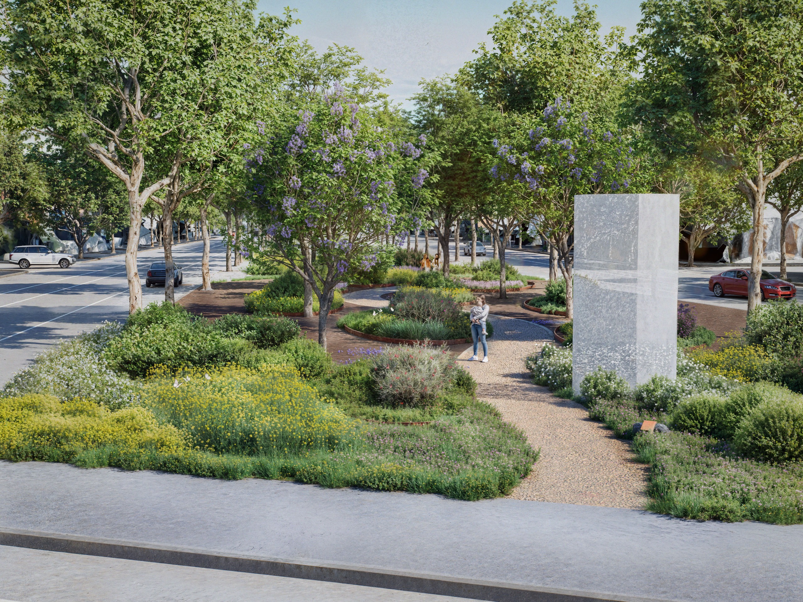 This garden will feature different layers of plants and a new sculpture that represents Traditional Owner aquaculture. The garden will use a variety of plants to create a welcoming and enjoyable space for visitors to spend time in.