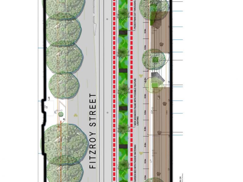 Map Of The Fitzroy Street Streetscape Upgrades