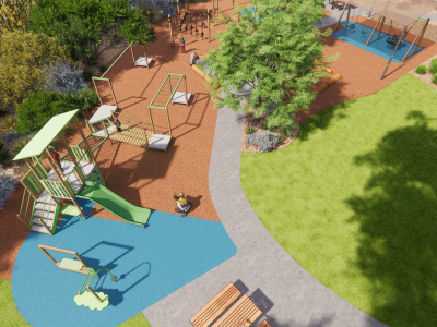 Clarke Reserve play space impression 3