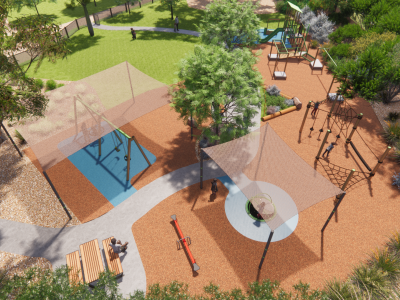 Clarke Reserve play space impression 4